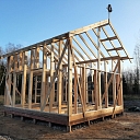 construction of wooden frame houses