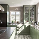 Green classic kitchen