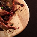 Home-smoked meats smoked with alder wood