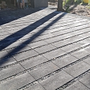 Modern paving design with decorative lines