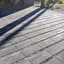 Modern paving design with decorative lines