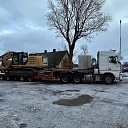 Delivery of road construction equipment