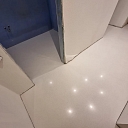 White designer concrete floor