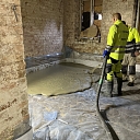 Cavity filling works in a historic building with LBS technology