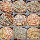 Various, traditional and exotic pizzas