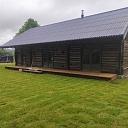 Log house with terrace