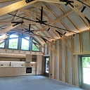 Wooden beam structures and ceiling design