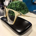 Light-colored eyeglass frame
