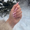 Pink French manicure