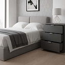 Moskos gray chest of drawers