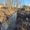 Cleaning the ditch from overgrowth