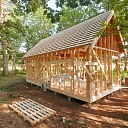 finished wooden houses