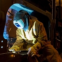 Leather workwear, gloves for welding work