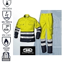 Antistatic workwear with reflectors