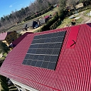 Photovoltaic panel system on the roof of the house