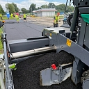 Resurfacing of asphalt in a parking lot
