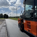 Resurfacing of asphalt in a parking lot