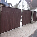 Wooden fence for a private house