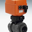 Ball valve with electric actuator