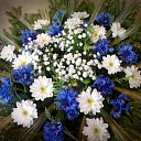 Coffin lid flower decorations in Jelgava