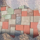 Colored pavement slabs in Jelgava