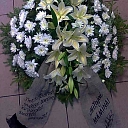 Funeral wreaths in Ogre