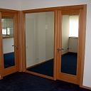 Double wooden doors