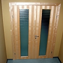 Double wooden doors