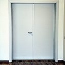 Double wooden doors