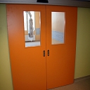 Sliding hospital doors