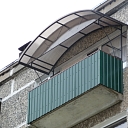 Разноцветные, виды балконных крыш в Даугавпилсе