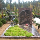 Installation of granite tombstones