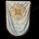 Печать флага Zane Edijs на черном фоне.