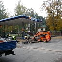 Square building, repairs in Talso