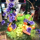 Flower baskets in Rezekne