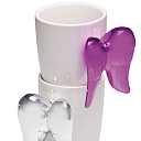 ALANDEKO tableware white mugs gift angel wings