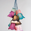 ALANDEKO colored ceiling lamp chandelier
