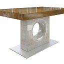 Oak, balm poplar, Canadian aspens, spruce, elms, red elm tables