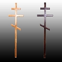 Funeral ceremony. Crosses, plates, plates for a cross