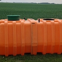 Horizontal septic tank installation