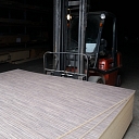 Varnished wood fiber boards