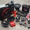 Car speakers, car speakers, car speakers, amplifiers, condensers, sabvocators, wiring sets, installation kits, twisted cords, bass tumblers
