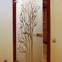 Doors with colored applications