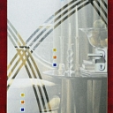 Glass doors are frosted