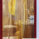 Doors with a layer of laminate