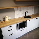 Kitchen equipment upon individual order.  "GS Fittings"