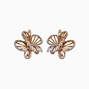 Gold earrings with precious stones