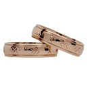 Custom-made gold wedding rings