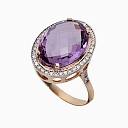 Gold ring with amethyst
