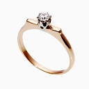 Gold ring with diamond